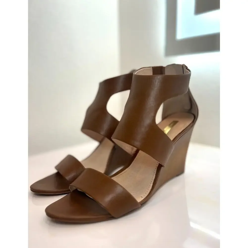 Louise et Cie Rozza Wedge Sandals Brown Women’s Size 10M /40 Casual Chic Stylish